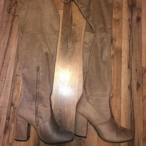 Tan/Brown Knee High Boots